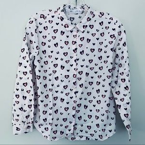 Zara girls heart print top shirt